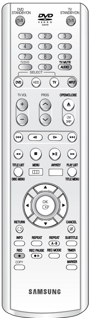 SAMSUNG DVD-HR725 - Réglage de la télécommande - 1