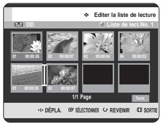 SAMSUNG DVD-HR725 - Déplacement d'une scène (changement de la position d'une scène) - 3