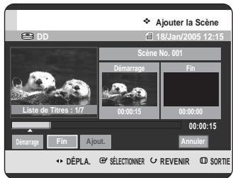 SAMSUNG DVD-HR725 - Déplacement d'une scène (changement de la position d'une scène) - 7