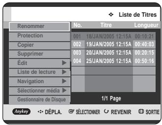 SAMSUNG DVD-HR725 - Utilisation du bouton MENU. - 1
