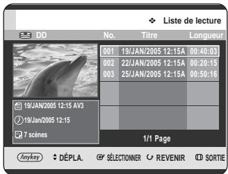 SAMSUNG DVD-HR725 - Appuyez sur les boutons  pour sélectionner supprimer, puis appuyez sur le bouton OK ou - 3
