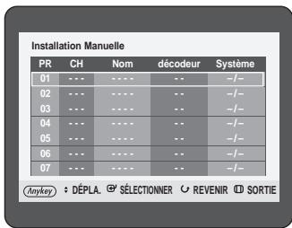 SAMSUNG DVD-HR725 - Préréglage des canaux avec la fonction de configuration manuelle - 3