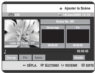 SAMSUNG DVD-HR725 - Déplacement d'une scène (changement de la position d'une scène) - 6