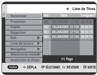 SAMSUNG DVD-HR725 - Utilisation du bouton MENU. - 1