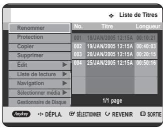 SAMSUNG DVD-HR725 - Utilisation du bouton MENU - 2