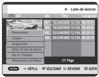 SAMSUNG DVD-HR725 - Utilisation du bouton MENU. - 1