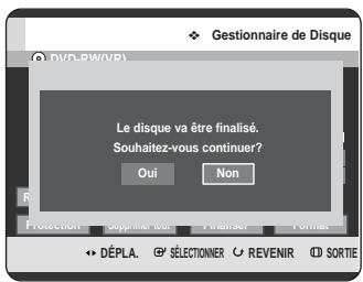 SAMSUNG DVD-HR725 - Finalisation d'un disque - 6