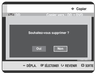 SAMSUNG DVD-HR725 - Suppression d'un titre non souhaité dans la liste de copie - 2