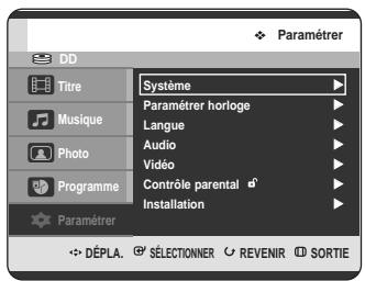 SAMSUNG DVD-HR725 - Configuration des options NICAM - 1