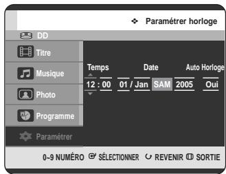 SAMSUNG DVD-HR725 - Réglage de l'horloge - 3