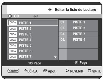 SAMSUNG DVD-HR725 - Appuyez sur le bouton ANYKEY en mode liste de lecture. - 2