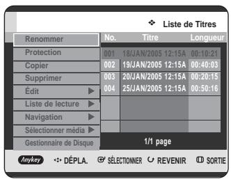 SAMSUNG DVD-HR725 - Utilisation du bouton MENU - 2