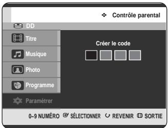 SAMSUNG DVD-HR725 - Configuration du contrôle parental - 3