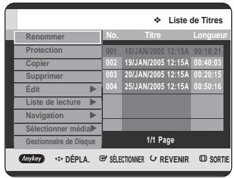 SAMSUNG DVD-HR725 - Utilisation du bouton MENU. - 1