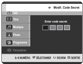 SAMSUNG DVD-HR725 - Si vous avez oublié votre code secret - 4