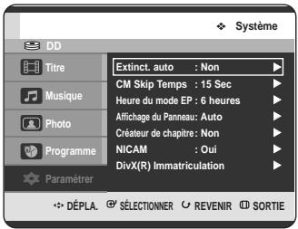 SAMSUNG DVD-HR725 - Réglage de l'heure du mode EP - 2