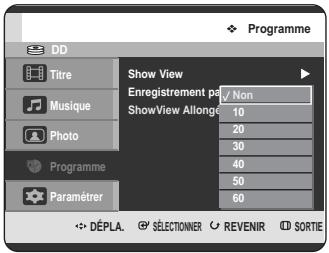 SAMSUNG DVD-HR725 - Utilisation du bouton MENU. - 1