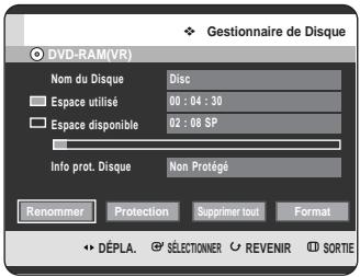 SAMSUNG DVD-HR725 - Modification du nom du disque - 8