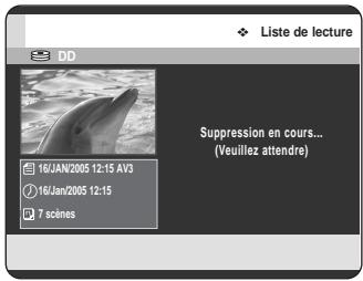 SAMSUNG DVD-HR725 - Appuyez sur les boutons  pour sélectionner supprimer, puis appuyez sur le bouton OK ou - 2