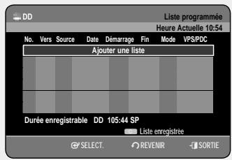 SAMSUNG DVD-HR757 - Informations relatives à Liste enregistrée - 4
