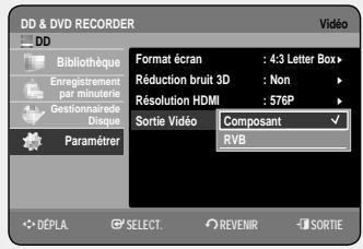 SAMSUNG DVD-HR757 - Sélection de la sortie - 3