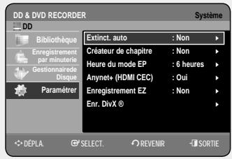SAMSUNG DVD-HR757 - Configuration des options de langue - 2