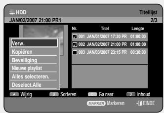 SAMSUNG DVD-HR757 - De toets TITLE LIST gebruiken - 5