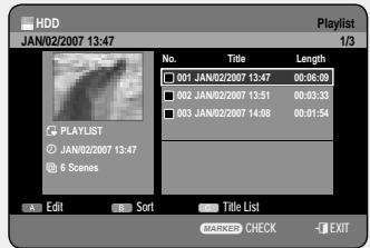 SAMSUNG DVD-HR757 - Using the TITLE LIST button - 2