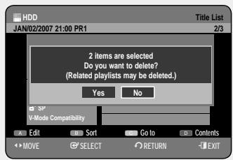 SAMSUNG DVD-HR757 - Using the TITLE LIST button - 4