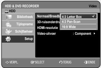 SAMSUNG DVD-HR757 - De video-opties instellen - 2