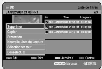 SAMSUNG DVD-HR757 - Utilisation du bouton TITLE LIST - 3