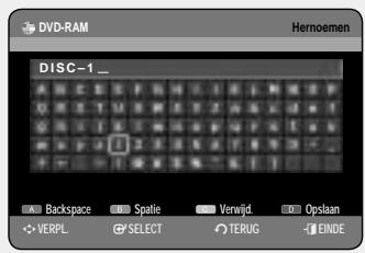 SAMSUNG DVD-HR757 - De naam van een muziek-, Foto- of DivX-bestand wijzigen - 3