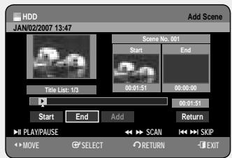 SAMSUNG DVD-HR757 - Modifying a Scene (Replacing a Scene) - 5