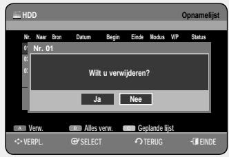 SAMSUNG DVD-HR757 - Informatie over de Opnamelijst - 1