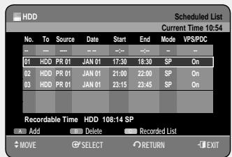 SAMSUNG DVD-HR757 - To return to the previous menu - 5