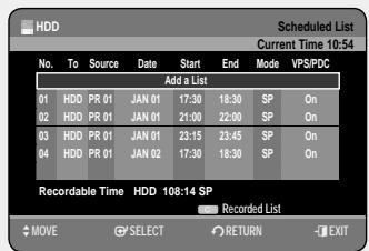 SAMSUNG DVD-HR757 - To return to the previous menu - 7