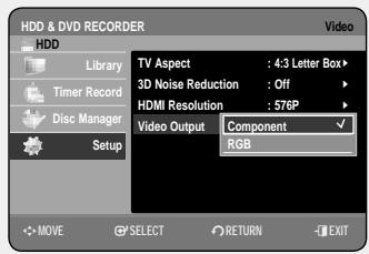 SAMSUNG DVD-HR757 - Output selection - 3