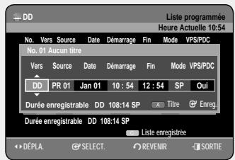 SAMSUNG DVD-HR757 - Réalisation d'un enregistrement programme - 4