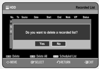 SAMSUNG DVD-HR757 - Deletes a Recorded List individually. - 1