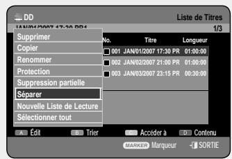 SAMSUNG DVD-HR757 - Utilisation du bouton TITLE LIST - 3