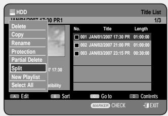SAMSUNG DVD-HR757 - Using the TITLE LIST button - 3