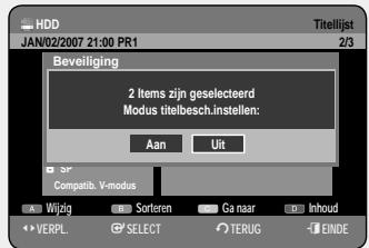 SAMSUNG DVD-HR757 - De toets TITLE LIST gebruiken - 2