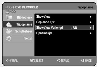 SAMSUNG DVD-HR757 - De functie ShowView gebruiken - 3