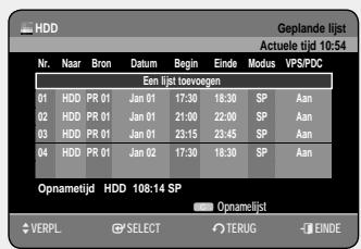 SAMSUNG DVD-HR757 - Terugkeren hier het vorige menu - 6