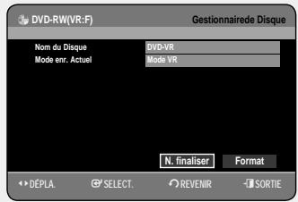 SAMSUNG DVD-HR757 - Finalisation d'un disque - 5
