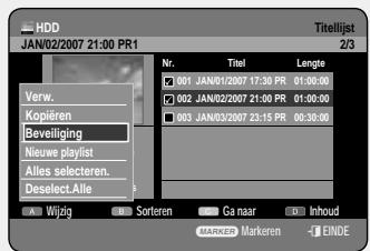 SAMSUNG DVD-HR757 - De toets TITLE LIST gebruiken - 1