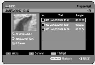 SAMSUNG DVD-HR757 - De toets TITLE LIST gebruiken - 2