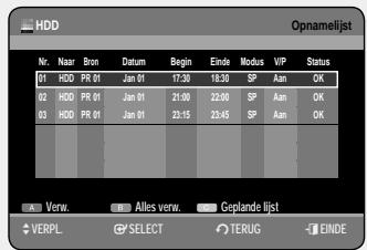 SAMSUNG DVD-HR757 - Opnamelijst wissen - 1