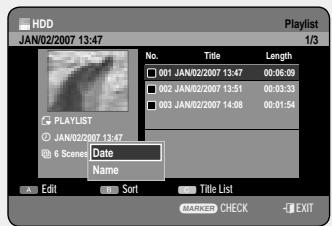 SAMSUNG DVD-HR757 - Using the PLAY LIST button - 2