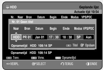 SAMSUNG DVD-HR757 - Terugkeren hier het vorige menu - 3
